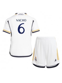 Real Madrid Nacho #6 Dječji Domaci Dres kompleti 2023-24 Kratak Rukavima (+ kratke hlače)